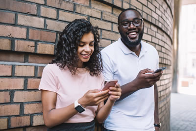 Person using mobile banking app on smartphone